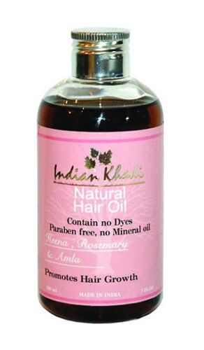 Масло для волос Хна, розмарин и амла Кхади Heena, Rosemary & Amla Hair Oil Indian Khadi 200 мл.