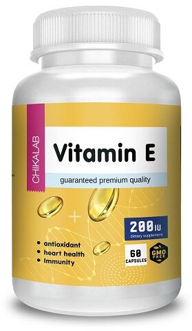 Витамин Е Vitamin E 200 iu 60 капс.