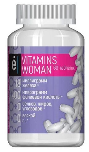 Витаминно-минеральный комплекс Vitamins Woman Ёбатон 60 таб.