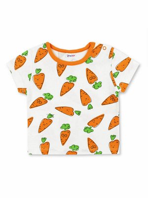 Футболка Цвет: Белый; Рисунок: Морковки; Состав: Хлопок 100%; Материал: Интерлок
Симпатичная футболка для малыша, изготовленная из 100% хлопка - интерлока. На одном плечике застёгивается на кнопочки. 