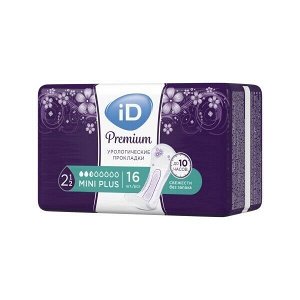 Урологические прокладки "iD Premium Mini Plus", 16 штук
