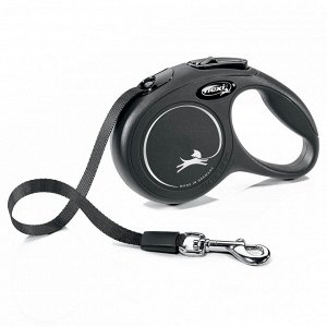 Flexi рулетка New Classic XS (до 12 кг) 3 м лента черная