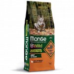 Monge Dog BWild GRAIN FREE беззерновой корм из мяса утки с картофелем для взрослых собак всех пород 12 кг