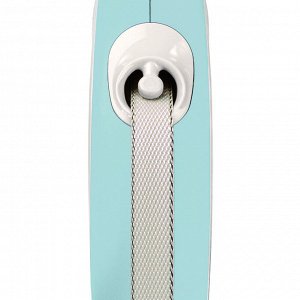 Flexi рулетка NEW LINE Comfort M (до 25 кг) лента 5 м серый/голубой