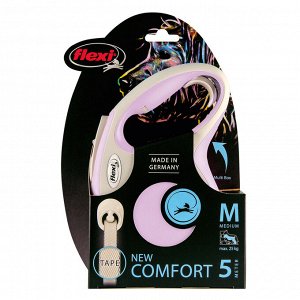 Flexi Рулетка д/соб Comfort M 5м до 25кг Сиреневая (лента)