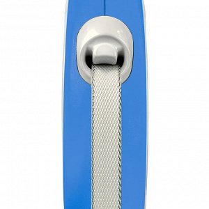Flexi рулетка NEW LINE Comfort S (до 15 кг) лента 5 м серый/синий