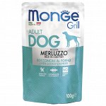 Monge Dog Grill Pouch паучи для собак треска 100г