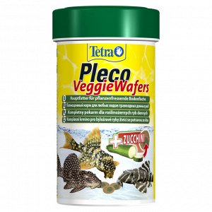 TetraPleco Veggie Wafers корм-пластинки с добавлением цуккини для донных рыб 100 мл