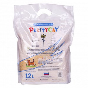 PrettyCat наполнитель древесный для котят "Wood Granules" 12 л