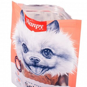 Wanpy Dog лакомые кусочки из нежного лосося в форме рыбок 100 г