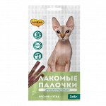 Мнямс лакомые палочки 13,5 см для кошек с уткой и кроликом 3х5 г NEW