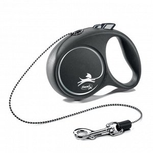 Flexi рулетка Black Design XS (до 8 кг) 3 м трос черный/серебро