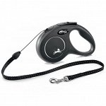 Flexi рулетка New Classic S (до 12 кг) 5 м трос черная