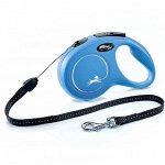 Flexi рулетка New Classic S (до 12 кг) 8 м трос синяя