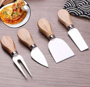 Менажница Менажница с ножами может стать оригинальным подарков. Разделочная доска, скрывающая внутри себя футляр с ножами для сыра. 
Набор состоит из четырёх приборов: нож , вилка для сыра , 2 лопатки