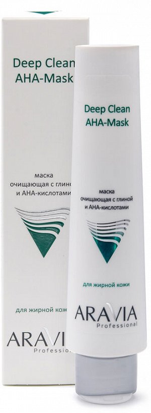 Аравия Профессионал Маска очищающая с глиной и AHA-кислотами для лица Deep Clean AHA-Mask, 100 мл (Aravia Professional, Уход за лицом)