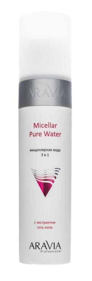 Аравия Профессионал Мицеллярная вода 3 в 1 с экстрактом готу кола Micellar Pure Water, 250 мл (Aravia Professional, Уход за лицом)