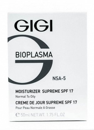 ДжиДжи Крем увлажняющий для нормальной и жирной кожи Moisturizer Supreme SPF 17, 50 мл (GiGi, Bioplasma)