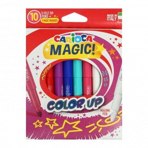 Фломастер 6 цветов Carioca Magic Color Up + 2 перекрашивающие, 6.0 мм, утолщенная линия, картон, европодвес