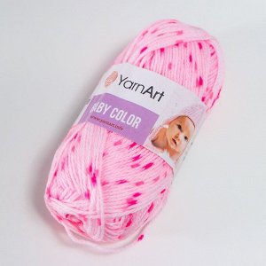 Пряжа "Baby color" 100% акрил 150м/50гр (5113 бел с розовым)