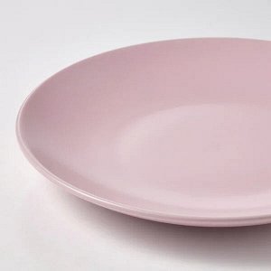 FÄRGKLAR ФЭРГКЛАР Тарелка десертная, матовая поверхность светло-розовый 20 см, 4  шт