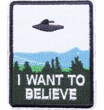 Нашивка-аппликация &quot;I want to believe&quot;, 7,8*9,9 см
