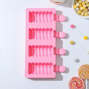 Форма для мороженого «Моника», 19,5x11 см, 4 ячейки (6,7x3,2 см), цвет МИКС