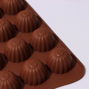 Форма для шоколада Доляна «Ассорти», 21,5?10,4?1,5 см, 15 ячеек