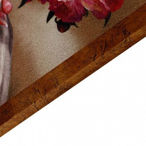 Гобеленовая картина "Пионы в вазе " 44*64 см рамка МИКС