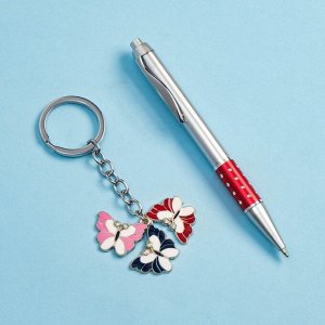 Набор подарочный 2в1 (ручка, брелок бабочки)