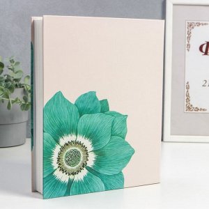 Фотоальбом на 200 фото 10х15 см "Голубой цветок" в коробке 26х21х5 см