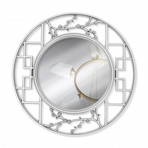 Зеркало настенное «Лепесток сакуры», d зеркальной поверхности 17,5 см, цвет серебристый