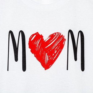 Футболка женская KAFTAN "Love mom", белый, р. 42