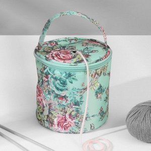 Сумка-футляр «Розы», 1 люверс, d = 14 х 14,5 см, цвет разноцветный