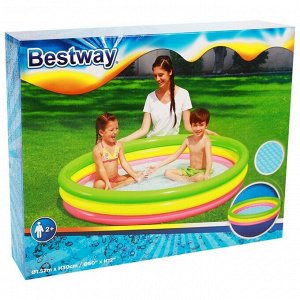Бассейн надувной Bestway «Радуга», 152x30 см, от 2 лет, 51103