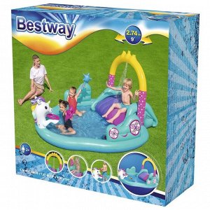 Игровой центр Bestway «Волшебный единорог», 274x198x137 см, 53097