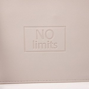 Сумка клатч No limits, кожзам, 22 х 15 см, цвет серый