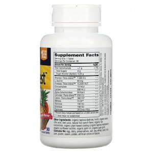 Enzymedica, Kids Digest, жевательные пищеварительные ферменты, фруктовый пунш, 90 жевательных таблеток