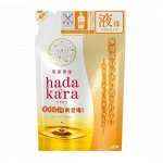 LION Экстра-увлажняющее жидкое мыло для тела с ароматом безупречной розы &quot;Hadakara&quot; (мягкая упаковка) 340 мл / 16