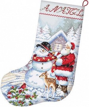 L8016 Snowman and Santa Stocking
