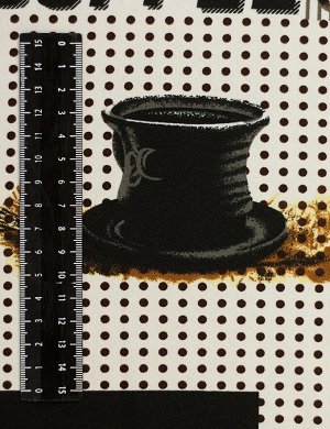 Ткань Габардин д/дом.текстиля "COFFEE background"диз.10 col.2