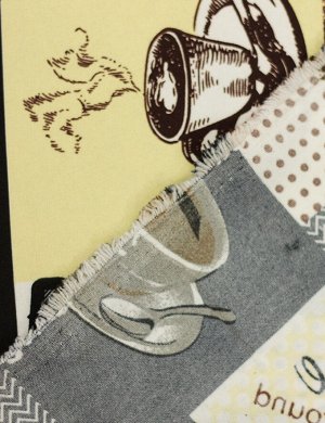 Ткань Габардин д/дом.текстиля "COFFEE background"диз.10 col.2