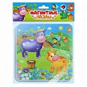Vladi Toys Магнитные пазлы «Корова и телёнок»