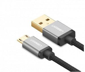 Кабель micro USB-USB в оплетке нейлоновой 0,25 м.