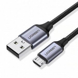 Кабель micro USB-USB 2.0, в оплетке нейлоновой 1,50 м. (алюминиевый корпус)