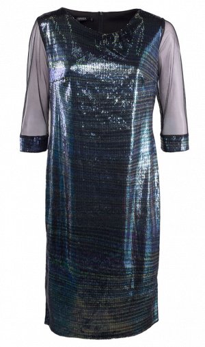 Платье женское с пайетками 252753, размер 48,50