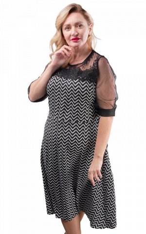 Платье женское с кружевом 252755, размер 52