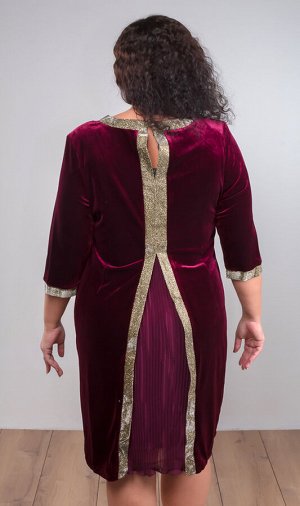 Платье женское бархатное 252844, размер 50,52,54,56