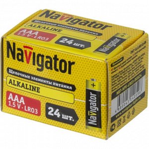 Батарейки NAVIGATOR 14 059 NBT-NPE-LR03-BOX24 (цена за 24 шт.)