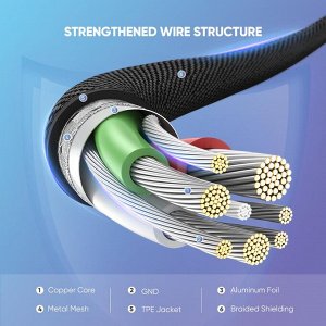 Кабель для Lightning-USB 2.0 (угол 90°) 1,00 м.